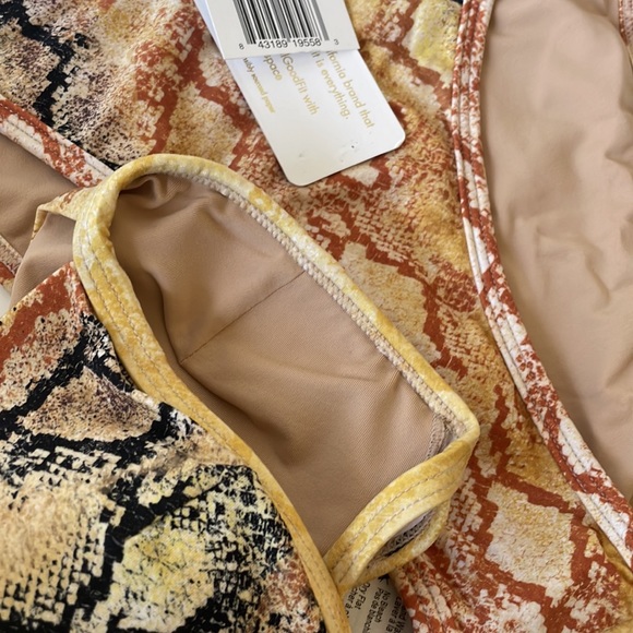 NWT (XS/L) bikini *L SpaceJay bitsy Millie snake print string yellow orange gold - Picture 8 of 12